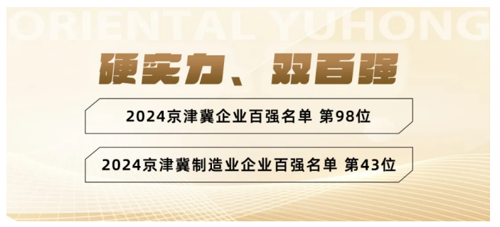 实力加冕东方雨虹荣登“2024京津冀企业百强”双项榜单