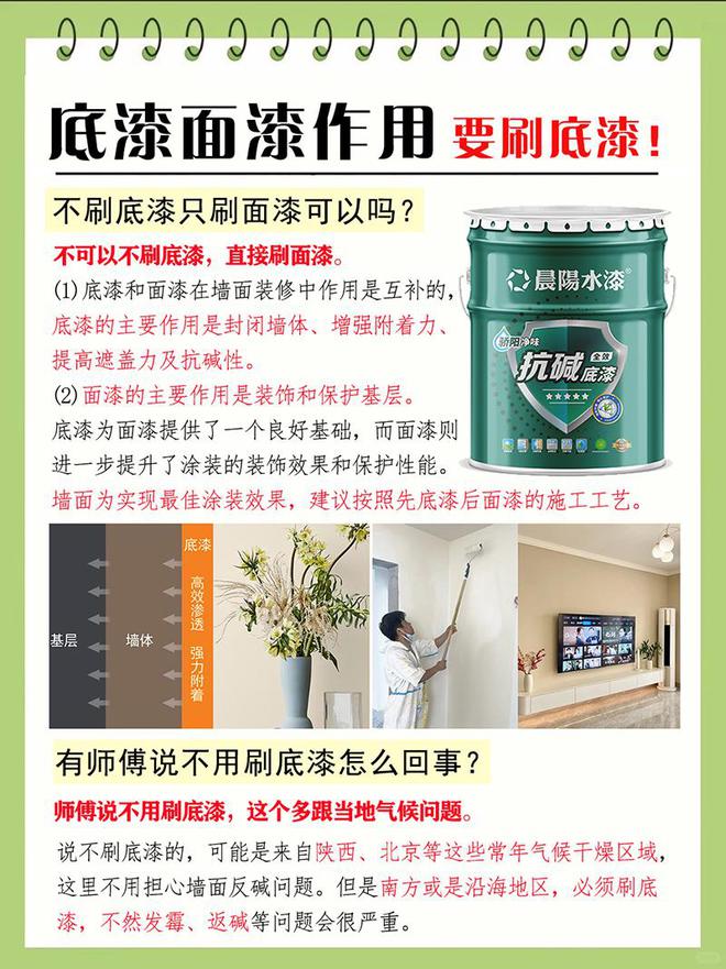 晨阳水漆春季家装指南：环保涂料选购+底漆施工要点(图2)